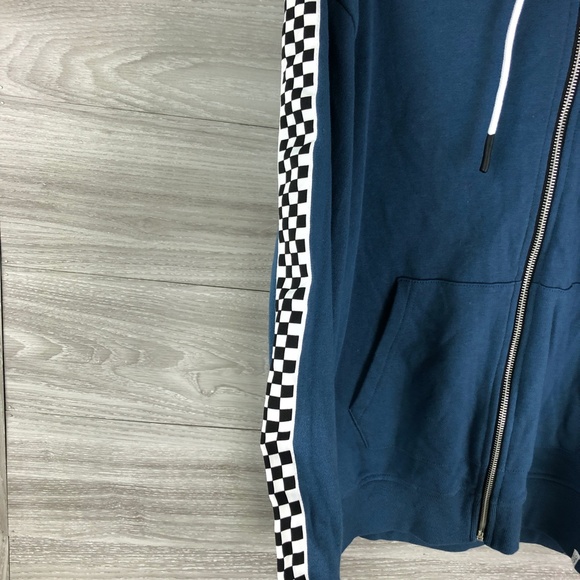 Sovereign Code King Checkered Trim Zip Hoodie Sweater - Picture 5 of 9